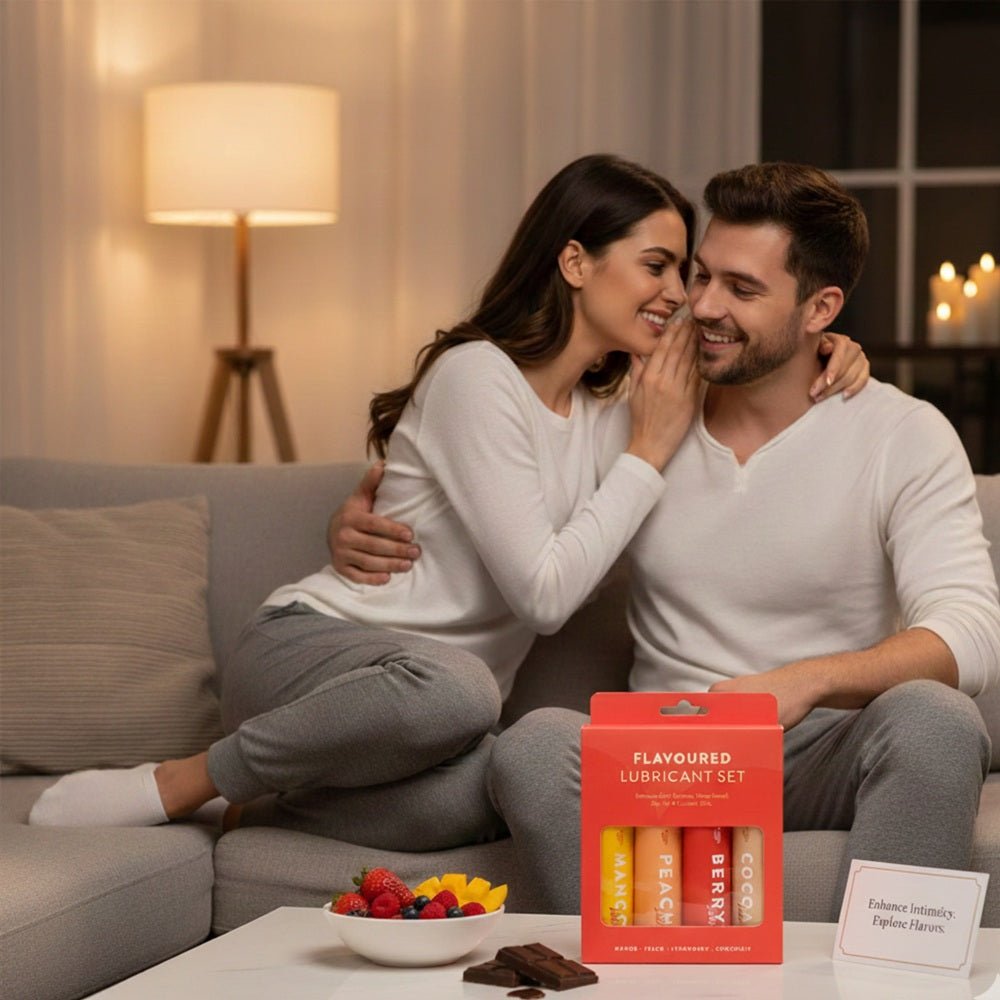 Loving Joy Gleitgel-Set mit Geschmack (4er-Pack)