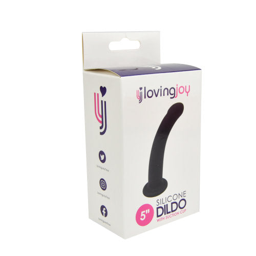 Loving Joy Gebogener Silikondildo mit Saugnapf (12,8 cm Gesamtlänge)