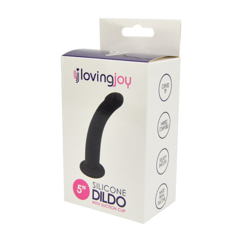 Loving Joy Gebogener Silikondildo mit Saugnapf (12,8 cm Gesamtlänge)