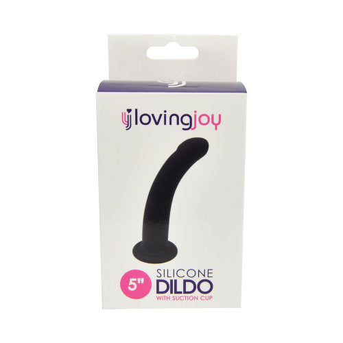 Loving Joy Gebogener Silikondildo mit Saugnapf (12,8 cm Gesamtlänge)