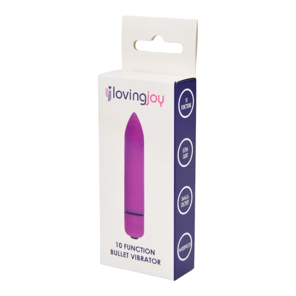 Loving Joy 10-Funktionen-Bullet-Vibrator in Lila