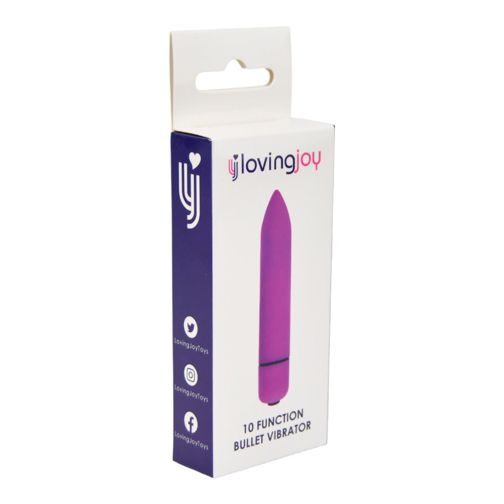 Loving Joy 10-Funktionen-Bullet-Vibrator in Lila