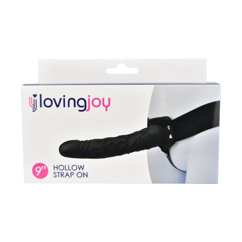 Loving Joy Hohl-Strap-On mit Geschirr, schwarz (Modell mit nomineller Größe 22,86 cm)