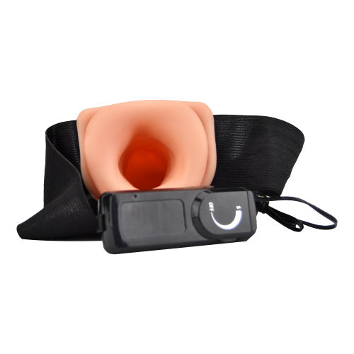 Loving Joy Vibrations-Hohl-Strap-On mit Geschirr, Vanille (Modell mit nomineller Größe 20,32 cm)