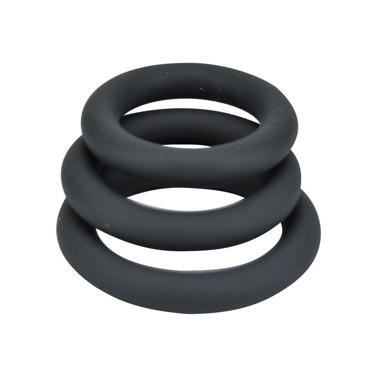 Loving Joy Dicke Silikon-Penisringe, 3er-Pack, Grau