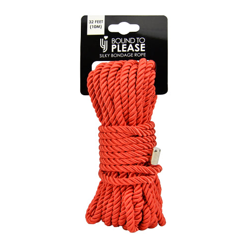 Bound to Please Seidiges Bondage-Seil 10 m Rot
