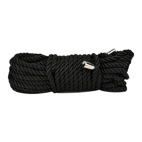 Bound to Please Seidiges Bondage-Seil 10 m Schwarz