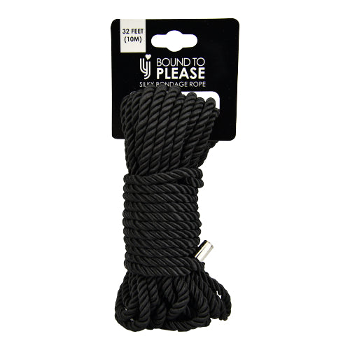 Bound to Please Seidiges Bondage-Seil 10 m Schwarz