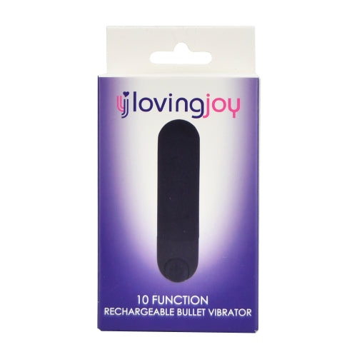 Loving Joy 10-Funktionen-Bullet-Vibrator, wiederaufladbar, schwarz