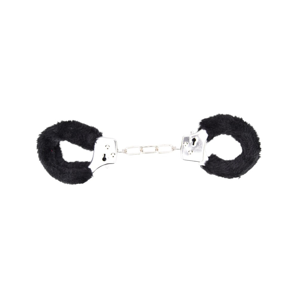 Bound to Play Robuste Handschellen mit Fellbesatz, schwarz