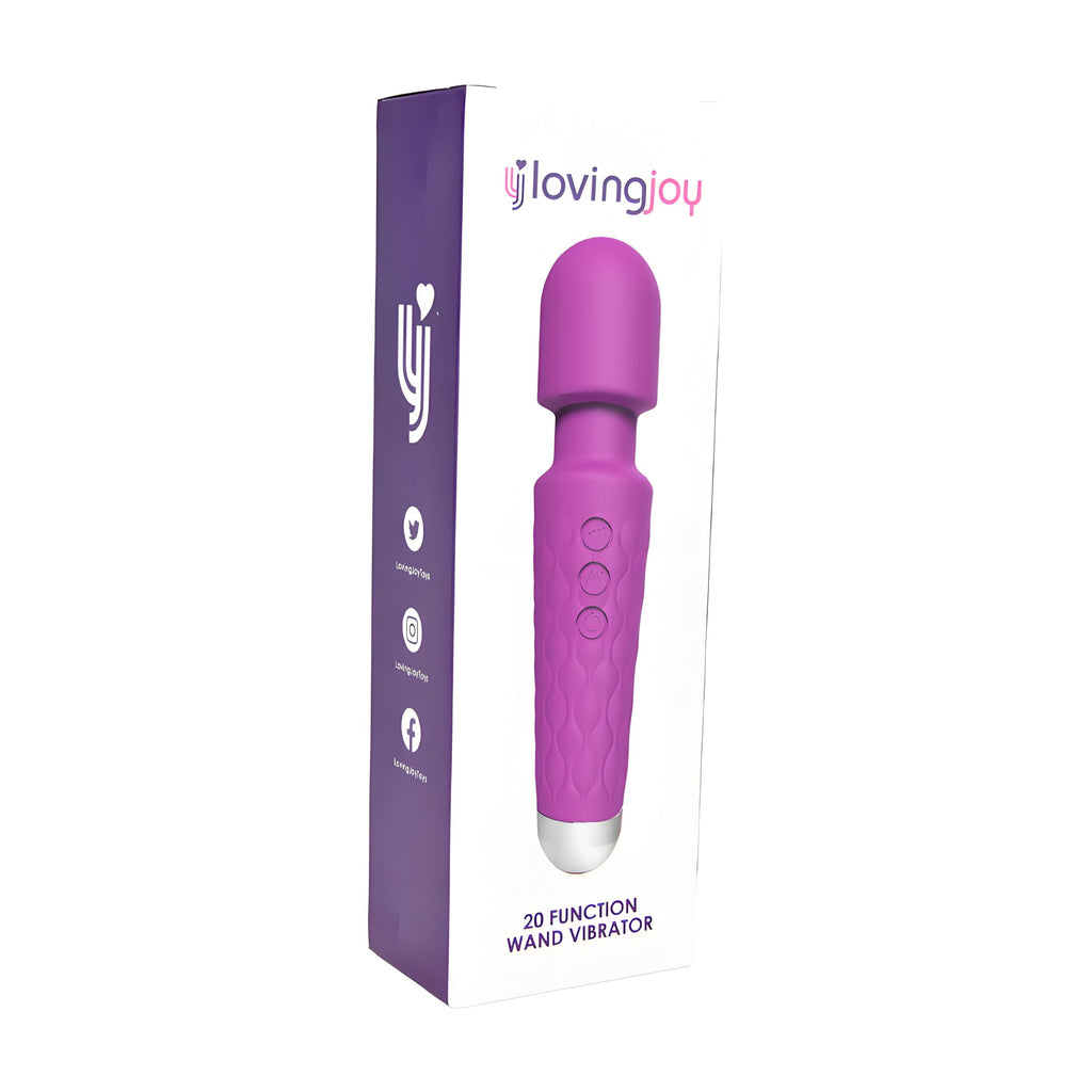 Loving Joy 20-Funktionen-Stabvibrator, lila