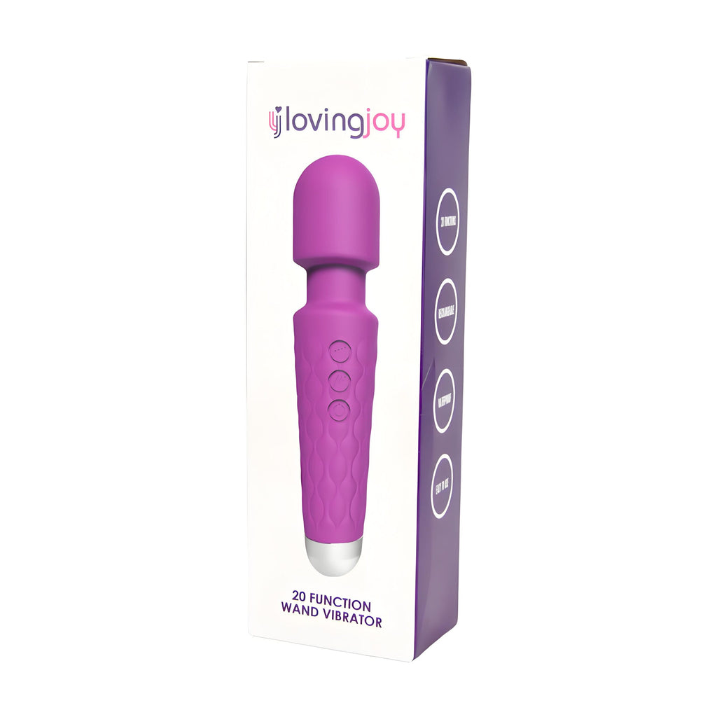 Loving Joy 20-Funktionen-Stabvibrator, lila