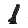 Loving Joy 18,5-cm-Dildo in realistischer Form aus Silikon mit Saugnapf und Hoden, schwarz