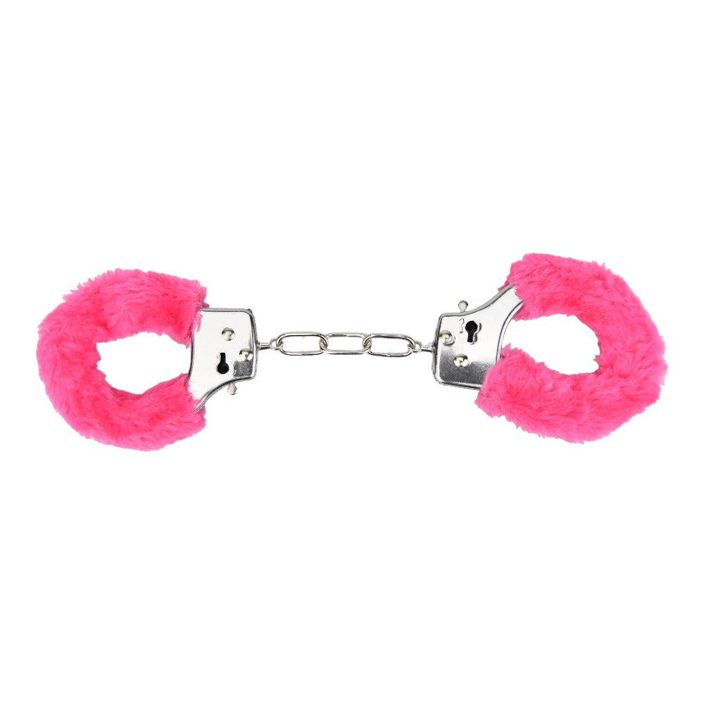 Bound to Play Strapazierfähige Handschellen mit Fellbesatz in Rosa