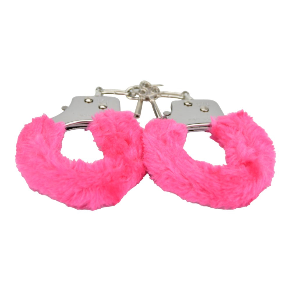 Bound to Play Strapazierfähige Handschellen mit Fellbesatz in Rosa