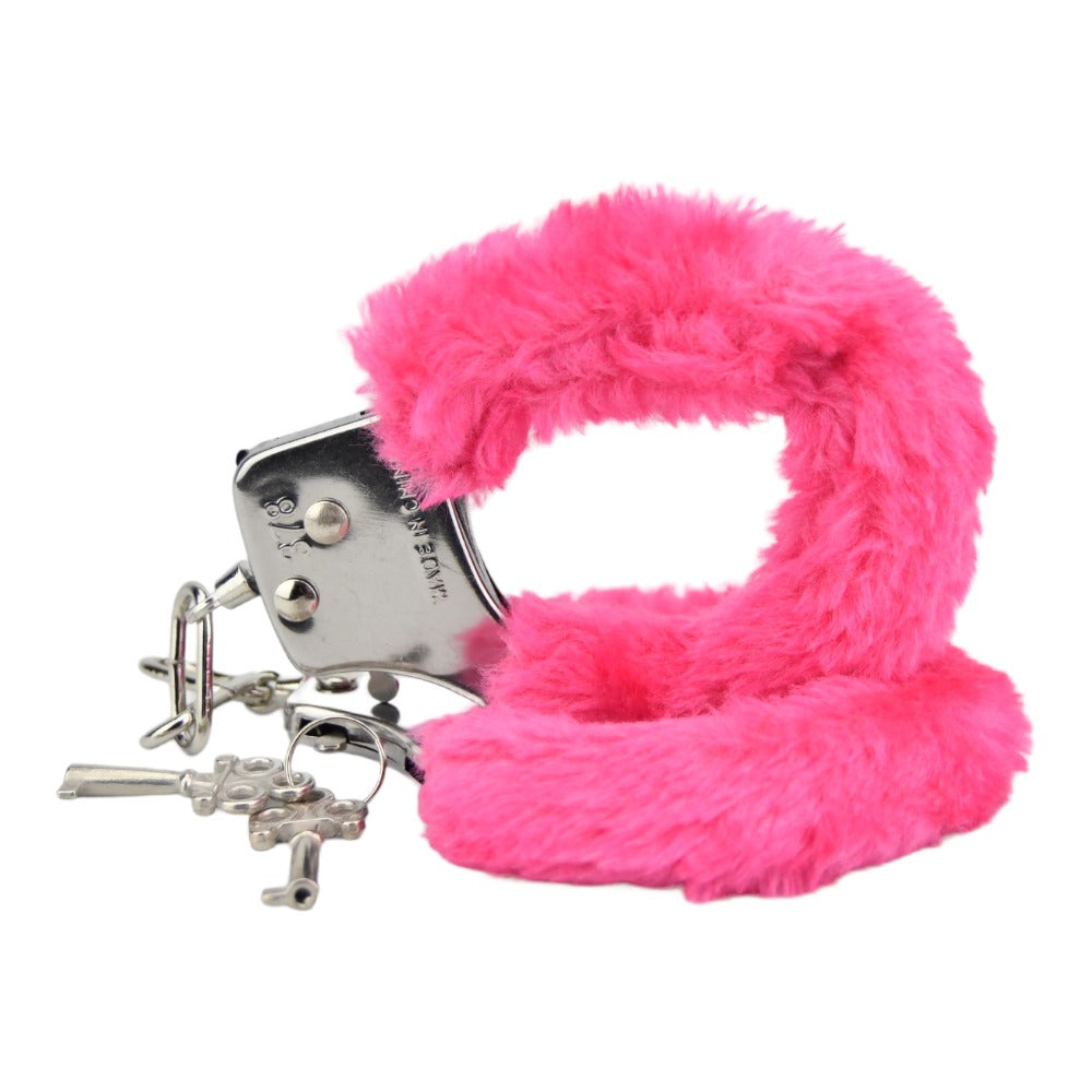 Bound to Play Strapazierfähige Handschellen mit Fellbesatz in Rosa
