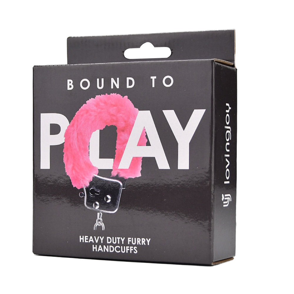 Bound to Play Strapazierfähige Handschellen mit Fellbesatz in Rosa