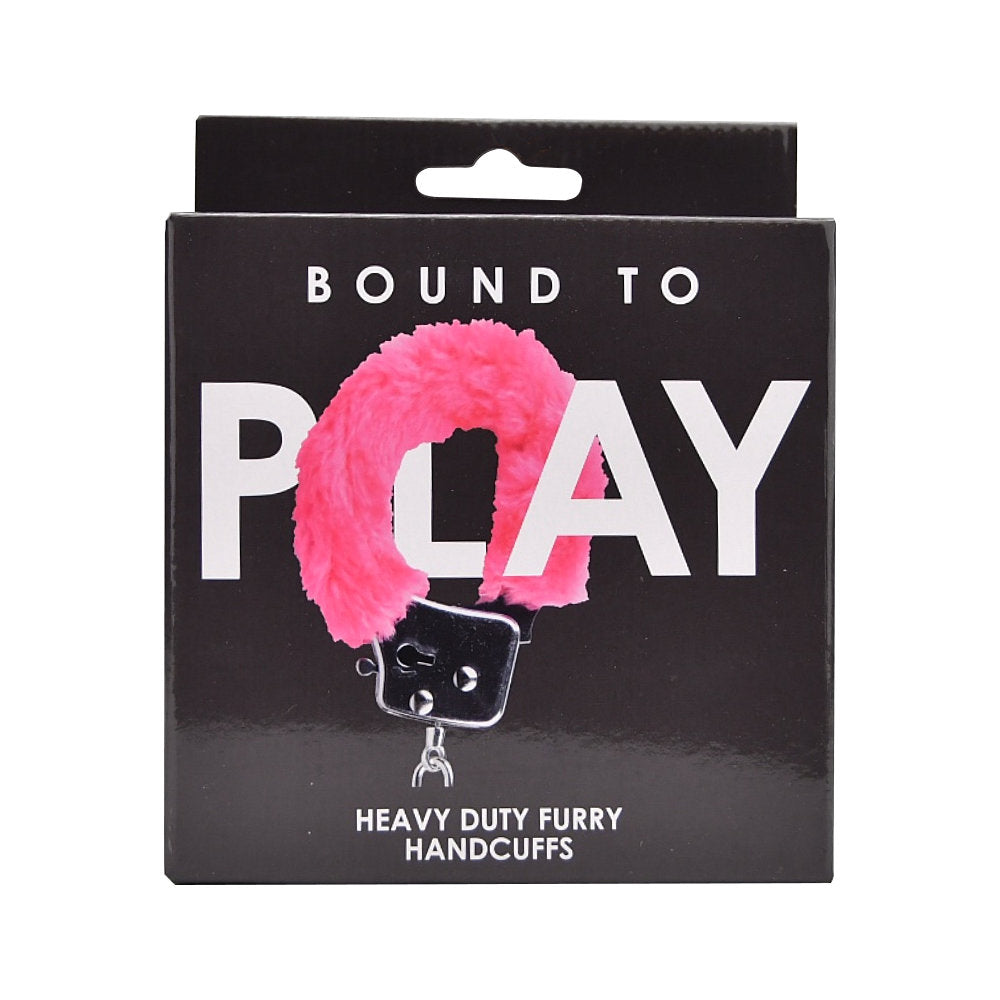 Bound to Play Strapazierfähige Handschellen mit Fellbesatz in Rosa