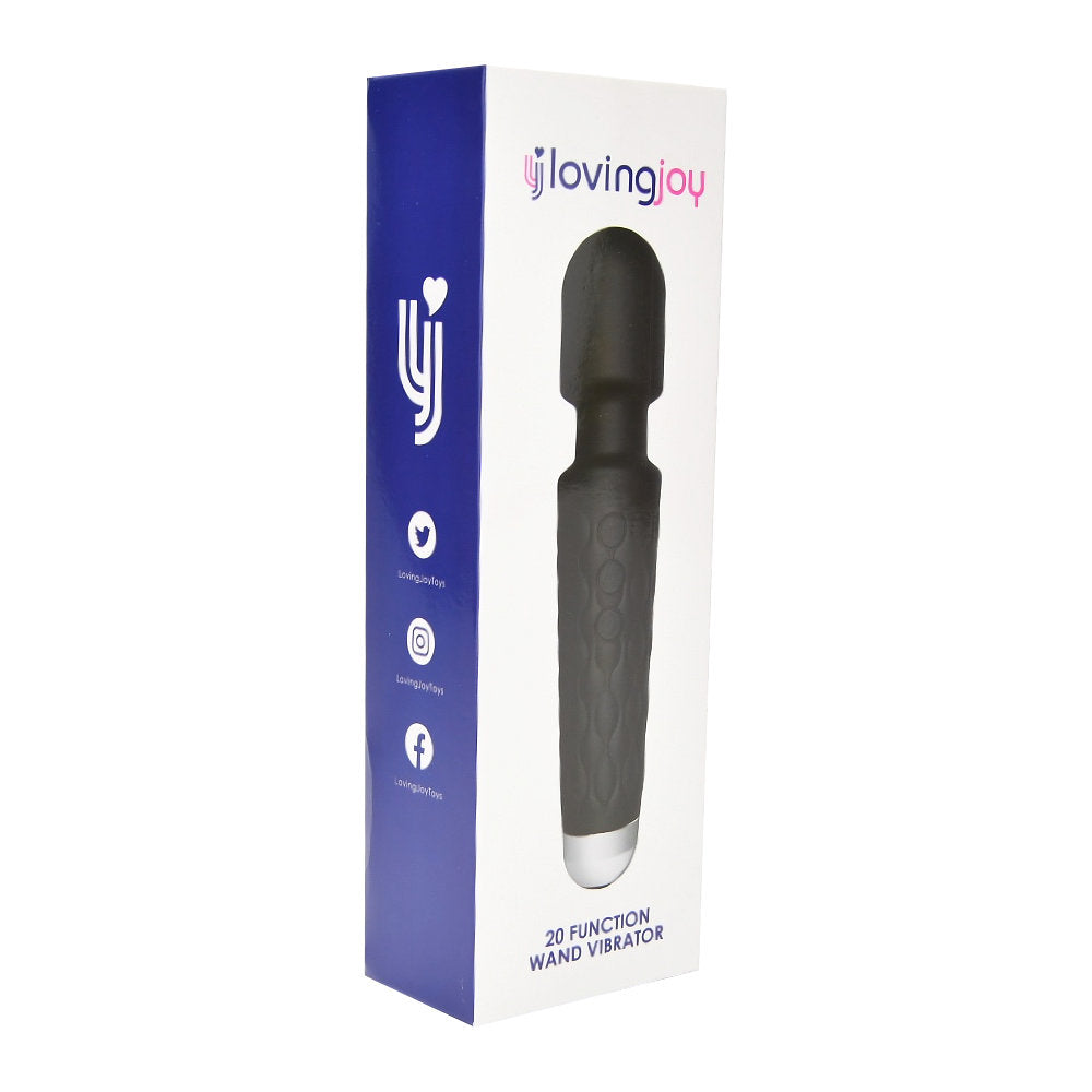 Loving Joy 20-Funktionen-Stabvibrator, schwarz
