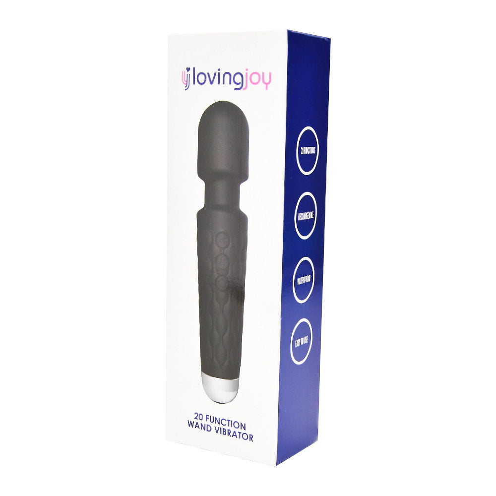 Loving Joy 20-Funktionen-Stabvibrator, schwarz