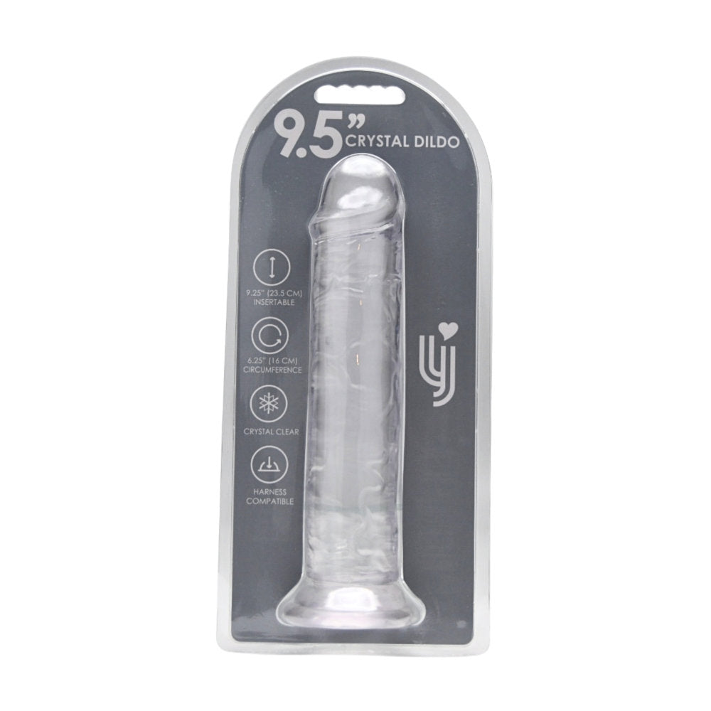 Loving Joy 25,5-cm-Dildo mit Saugnapf, transparent