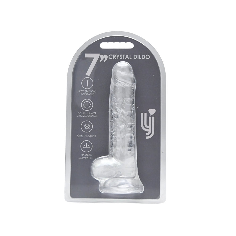 Loving Joy 19-cm-Dildo mit Hoden, transparent