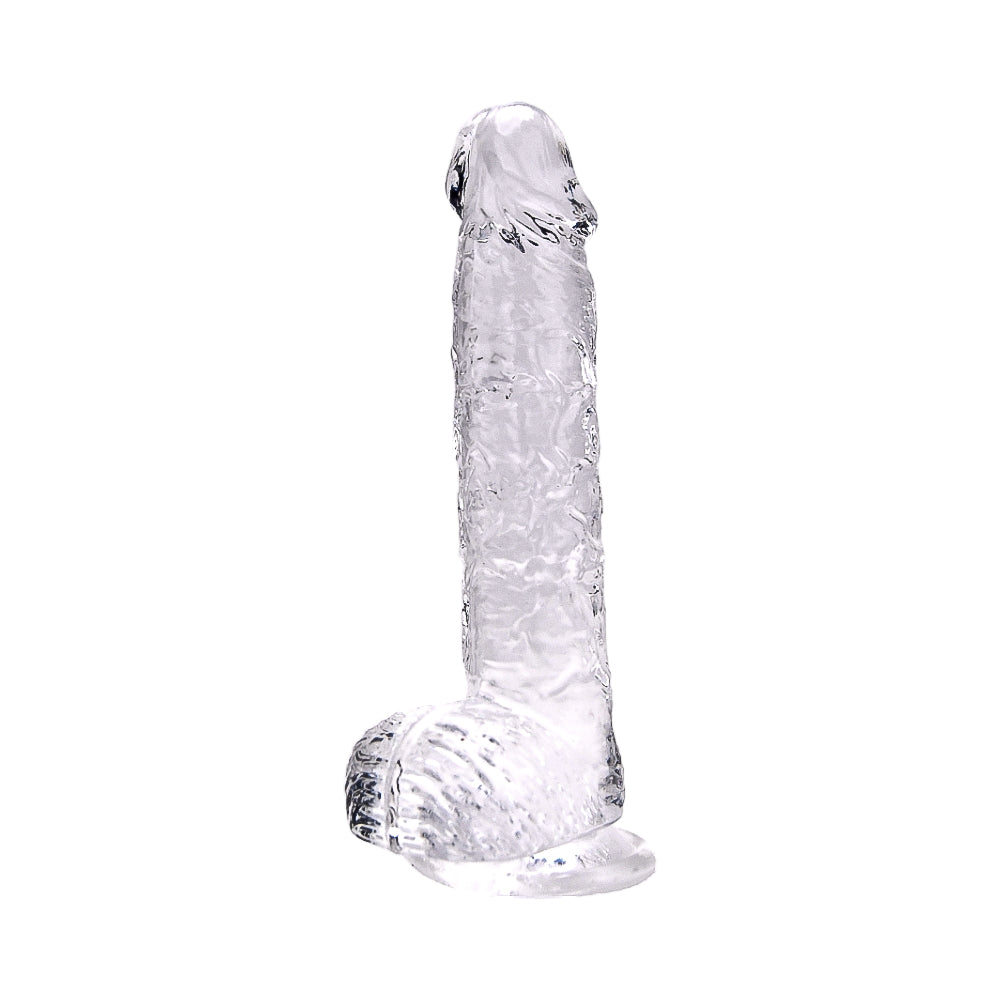Loving Joy 24-cm-Dildo mit Hoden, transparent