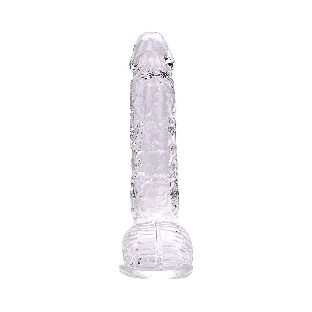 Loving Joy 24-cm-Dildo mit Hoden, transparent