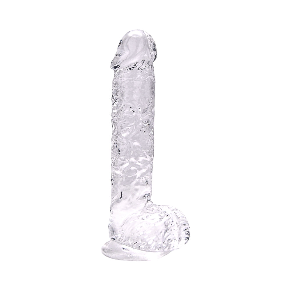Loving Joy 24-cm-Dildo mit Hoden, transparent