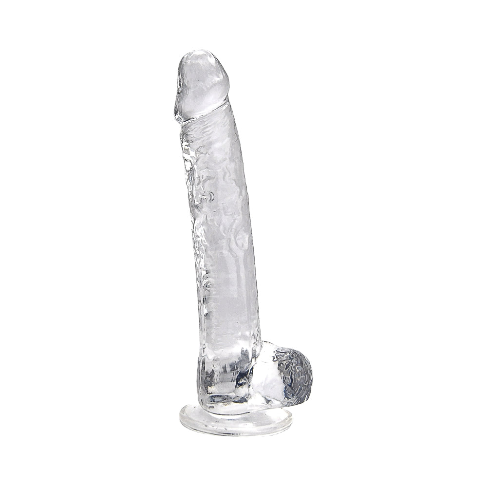 Loving Joy 28-cm-Dildo mit Hoden, transparent