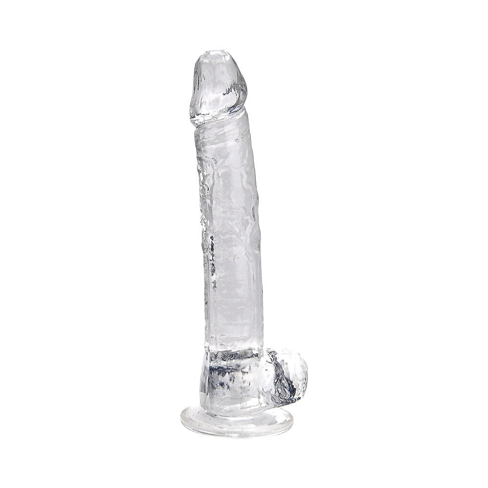 Loving Joy 28-cm-Dildo mit Hoden, transparent