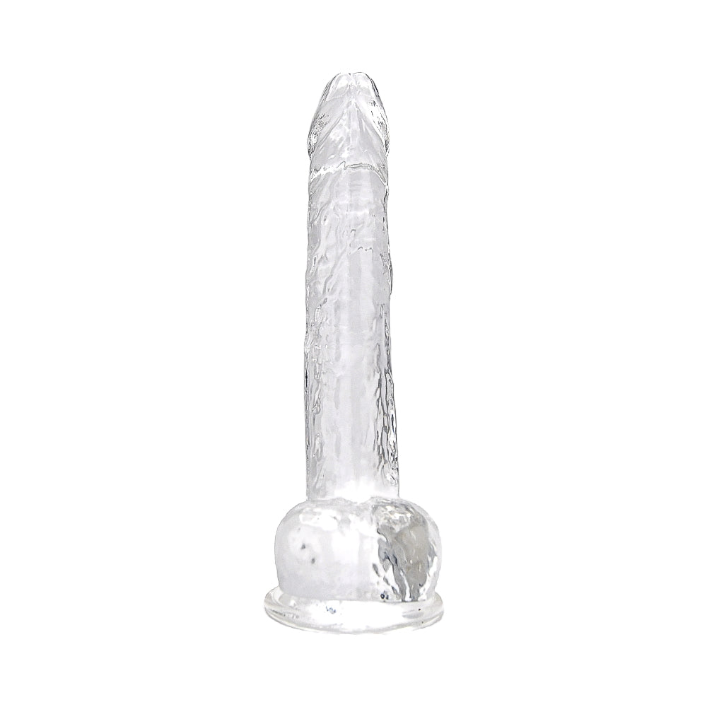 Loving Joy 28-cm-Dildo mit Hoden, transparent