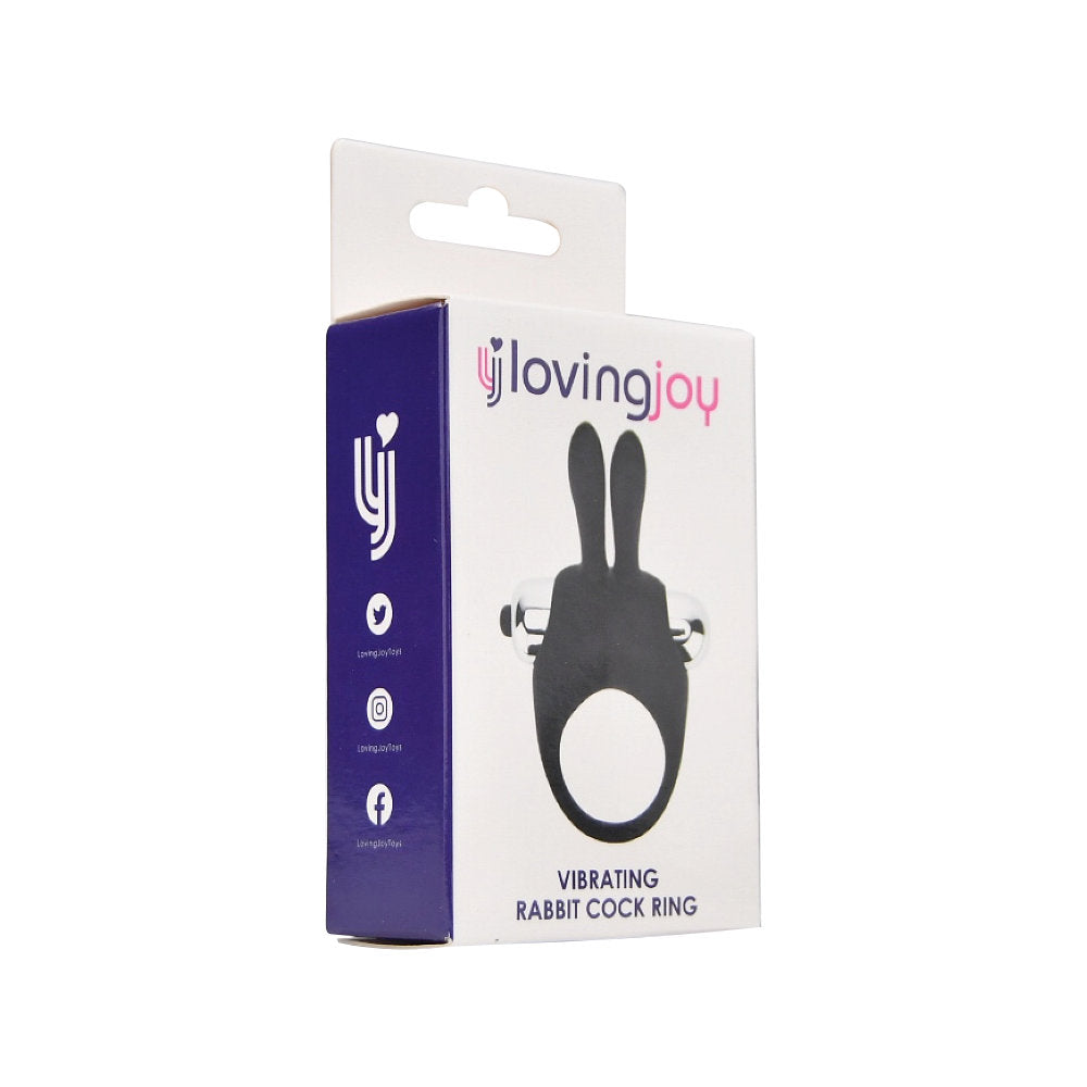 Loving Joy Silikon-Vibrations-Penisring mit Rabbit-Stimulator