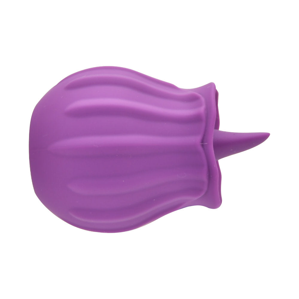 Loving Joy – Rosenförmiger Klitorisvibrator mit Leckfunktion, lila