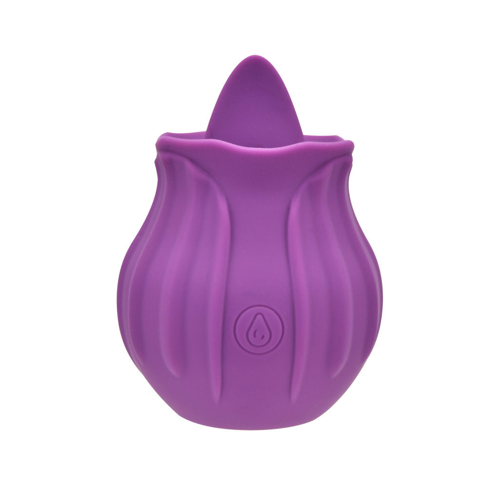 Loving Joy – Rosenförmiger Klitorisvibrator mit Leckfunktion, lila