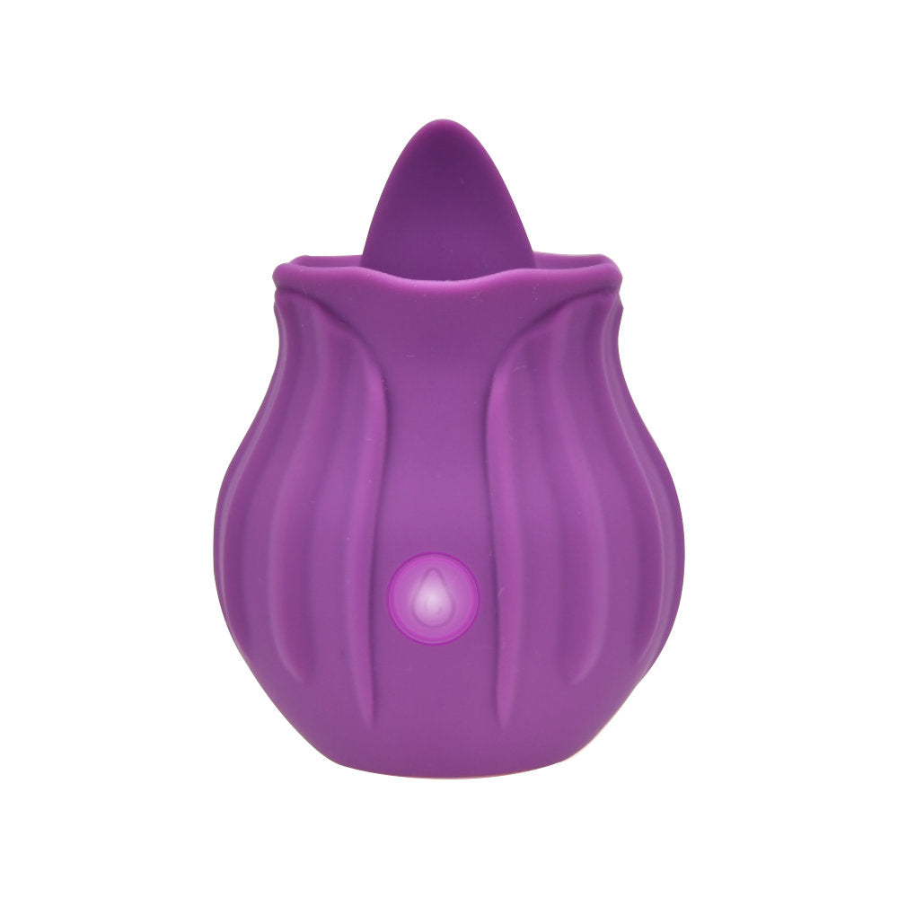 Loving Joy – Rosenförmiger Klitorisvibrator mit Leckfunktion, lila