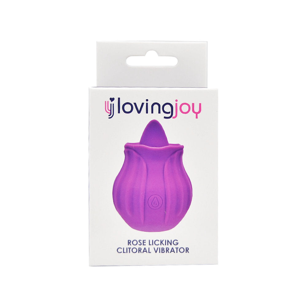 Loving Joy – Rosenförmiger Klitorisvibrator mit Leckfunktion, lila