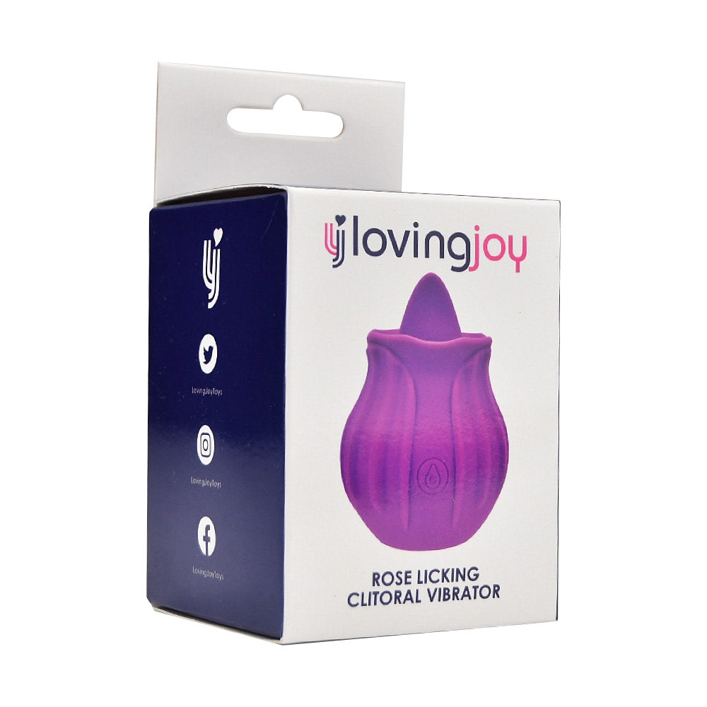 Loving Joy – Rosenförmiger Klitorisvibrator mit Leckfunktion, lila