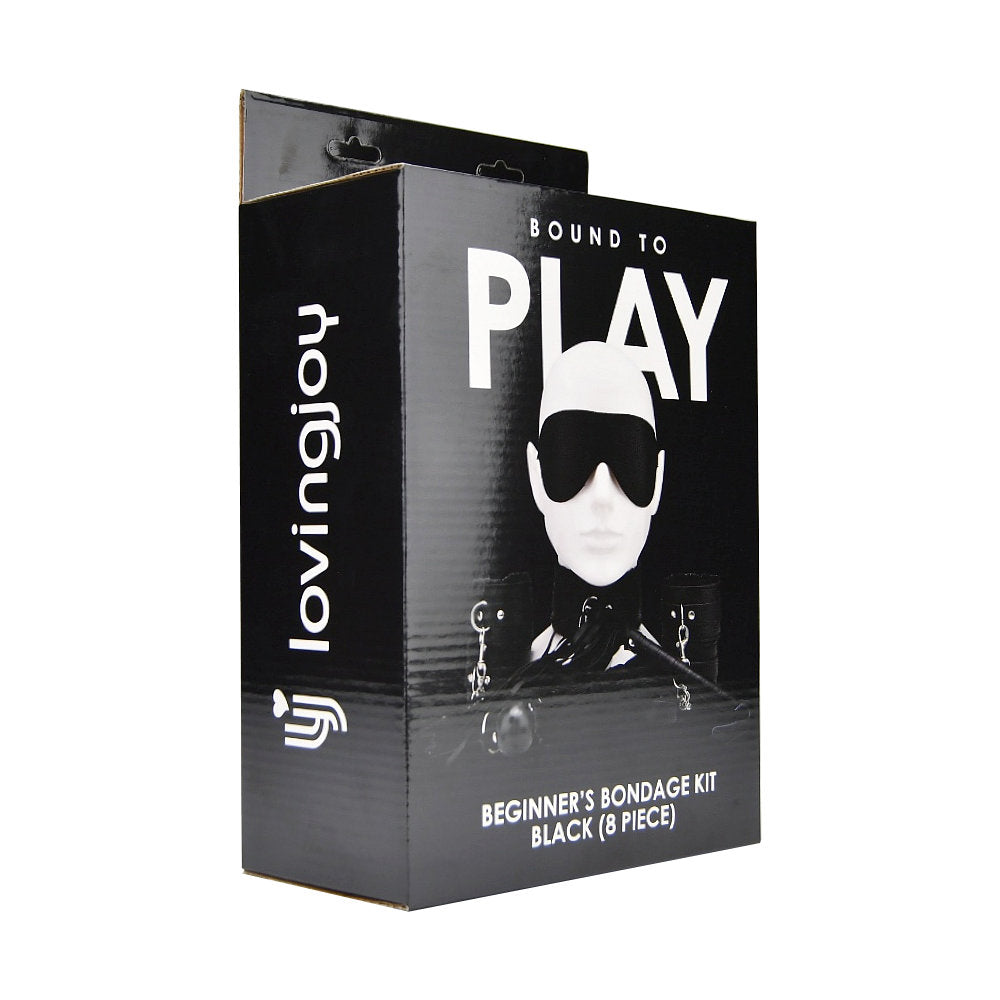 Bound to Play Bondage-Set für Anfänger, schwarz (8-teilig)