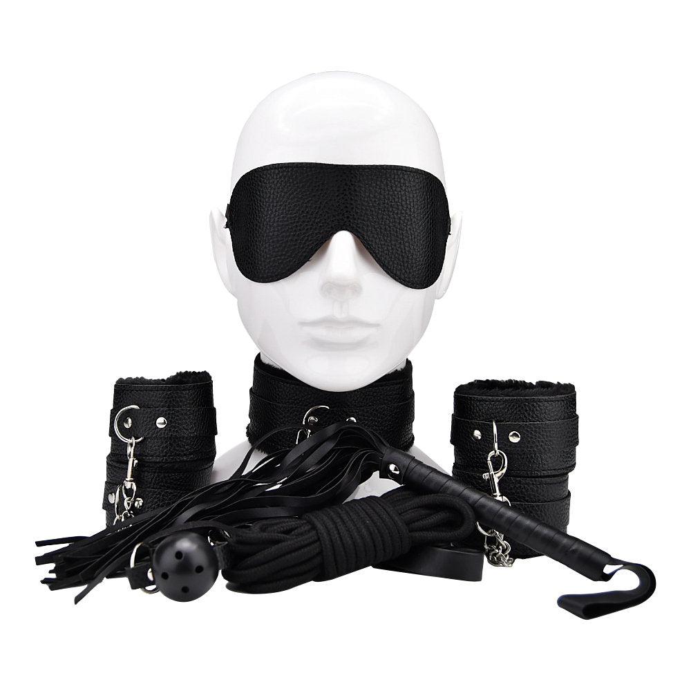 Bound to Play Bondage-Set für Anfänger, schwarz (8-teilig)