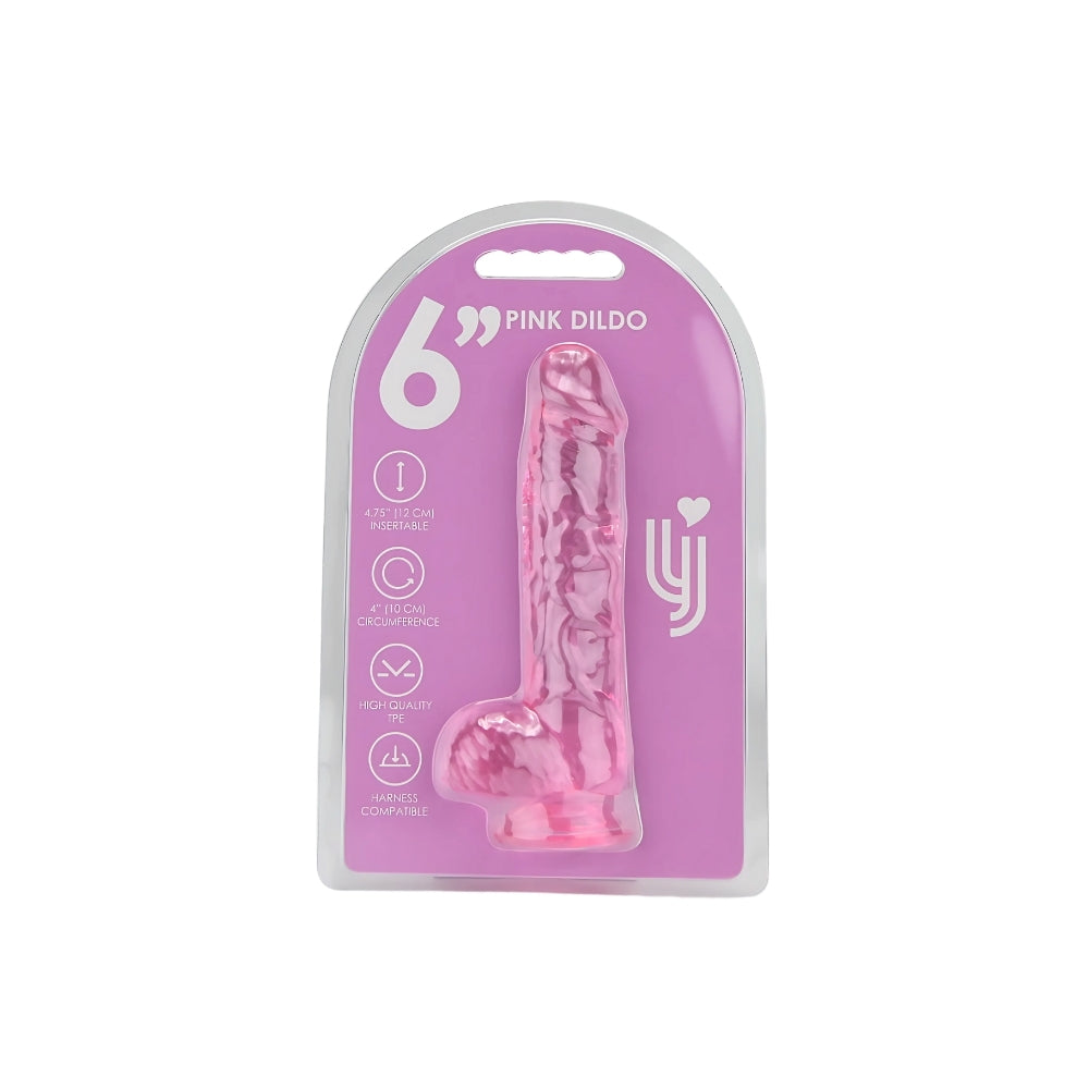Loving Joy 16,5-cm-Dildo mit Hoden, rosa