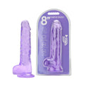 Loving Joy 21,5-cm-Dildo mit Hoden, lila