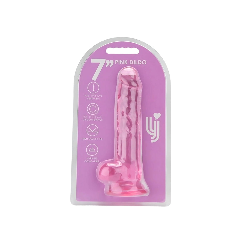 Loving Joy 19-cm-Dildo mit Hoden, rosa