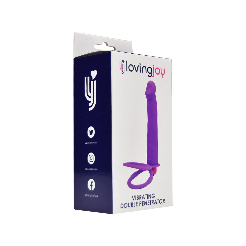 Loving Joy Strap-On-Vibrator für doppelte Penetration