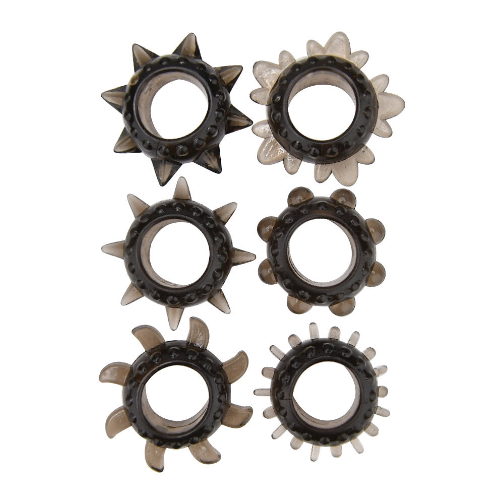 Loving Joy Penisring-Set mit Struktur (6er-Pack)