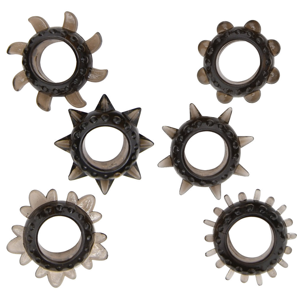 Loving Joy Penisring-Set mit Struktur (6er-Pack)