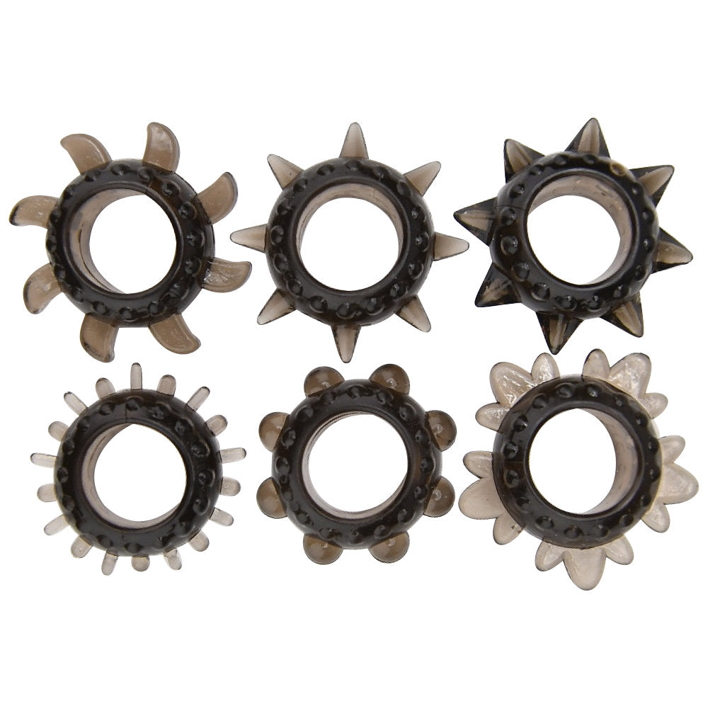 Loving Joy Penisring-Set mit Struktur (6er-Pack)