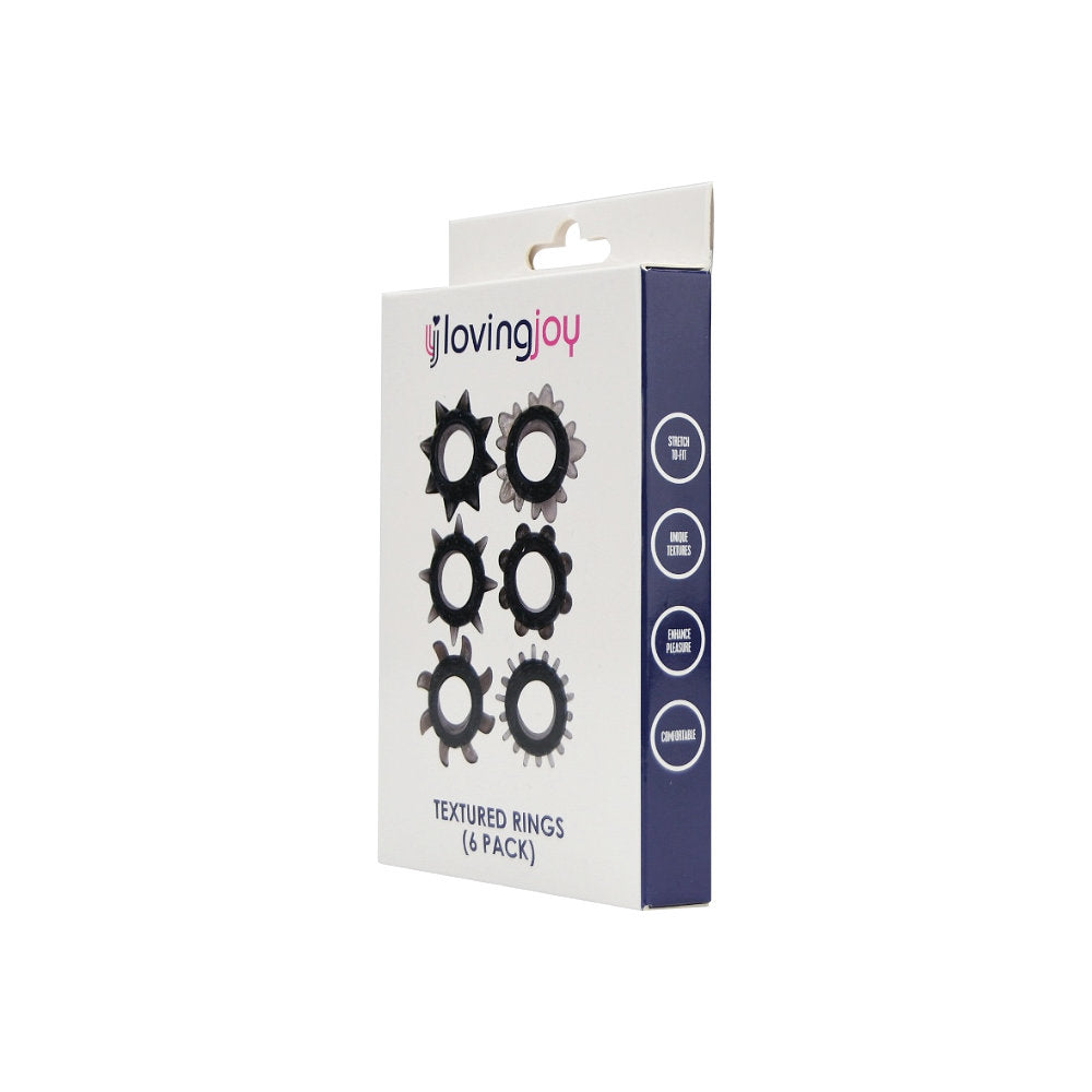 Loving Joy Penisring-Set mit Struktur (6er-Pack)