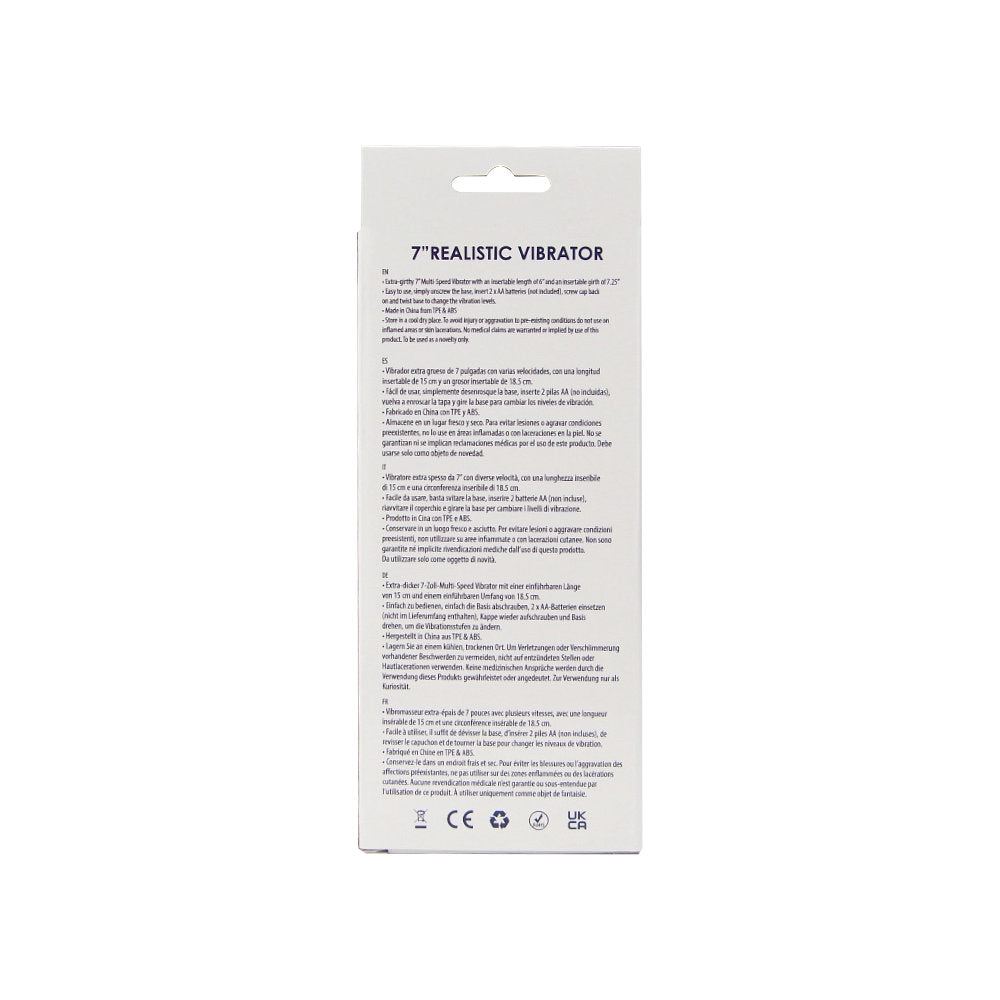 Loving Joy Realistischer Vibrator, schwarz (Modell mit nomineller Größe 17,78 cm)
