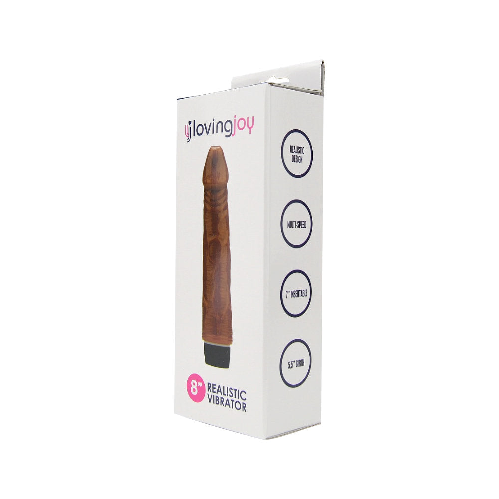 Loving Joy Realistischer Vibrator, braun (Modell mit nomineller Größe 20,32 cm)